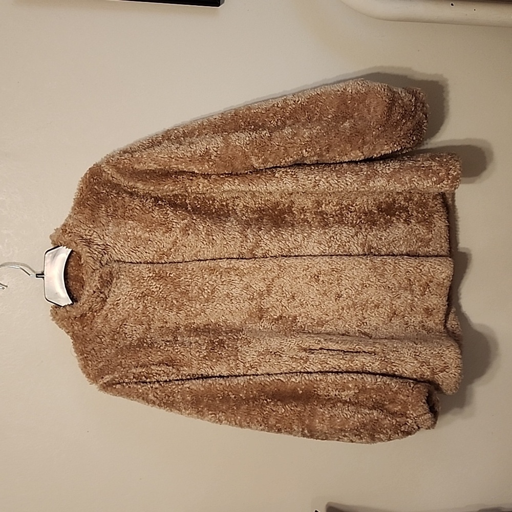 Woman's large sherpa coat. Made in USA.